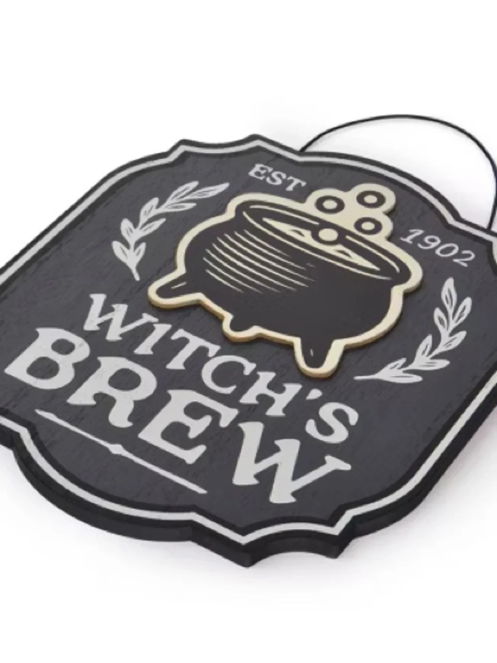 NEW Target Bullseyes Playground Wood Halloween Sign - Witch's Brew